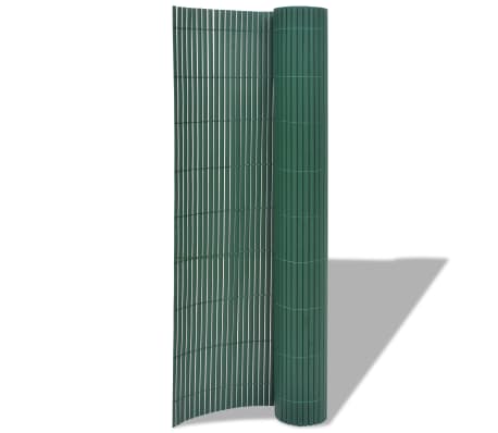 vidaXL Dvostranska vrtna ograja PVC 150x300 cm zelena