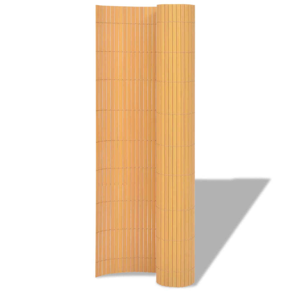 vidaXL Dwustronne ogrodzenie ogrodowe, PVC, 150x500 cm, żółte