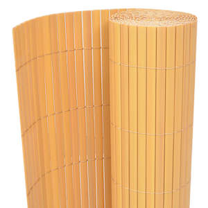 Zahradní plot Žlutá 150 x 500 cm PVC - obrázek 1