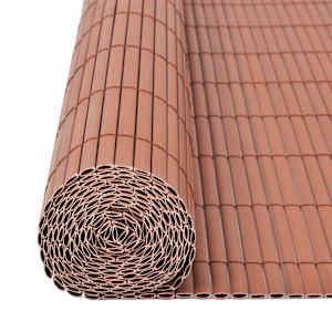Zahradní plot Hnědá 150 x 500 cm PVC - obrázek 3