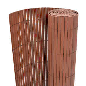 Zahradní plot Hnědá 150 x 500 cm PVC - obrázek 1