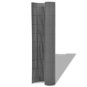 Oboustranný zahradní plot PVC 150 x 500 cm šedý - obrázek 2