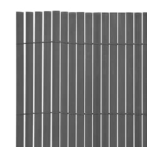 Oboustranný zahradní plot PVC 150 x 500 cm šedý - obrázek 3
