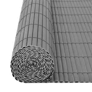 Oboustranný zahradní plot PVC 150 x 500 cm šedý - obrázek 5