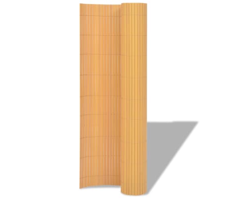 vidaXL Valla de jardín de doble cara PVC amarilla 195x500 cm