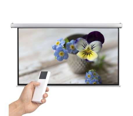 vidaXL Motorleinwand mit Fernbedienung 200x113 cm 16:9