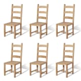 vidaXL Eetkamerstoelen 45,5x53x111 cm massief teakhout 6 st