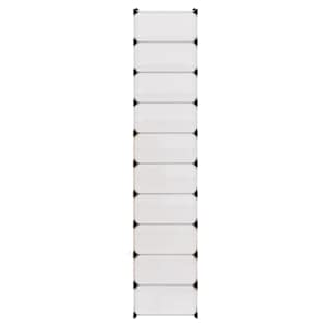 Organizér na boty s 10 přihrádkami, bílý - obrázek 4