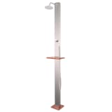 vidaXL Außendusche Gebürsteter Edelstahl 210 cm