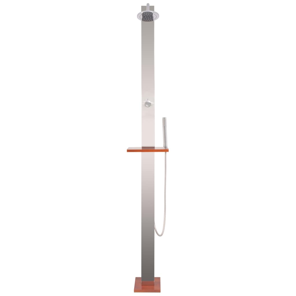 

vidaXL Buitendouche 210 cm geborsteld roestvrij staal