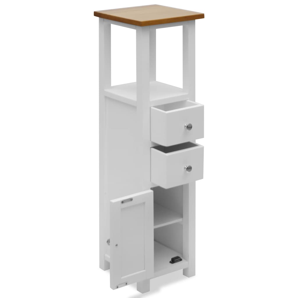 

vidaXL Ladekast hoog 26x26x94 cm massief eikenhout