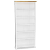 vidaXL Estantería de 6 niveles roble macizo 80x30x180 cm
