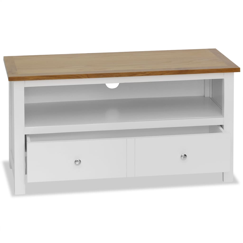 

vidaXL Tv-meubel 90x35x48 cm massief eikenhout