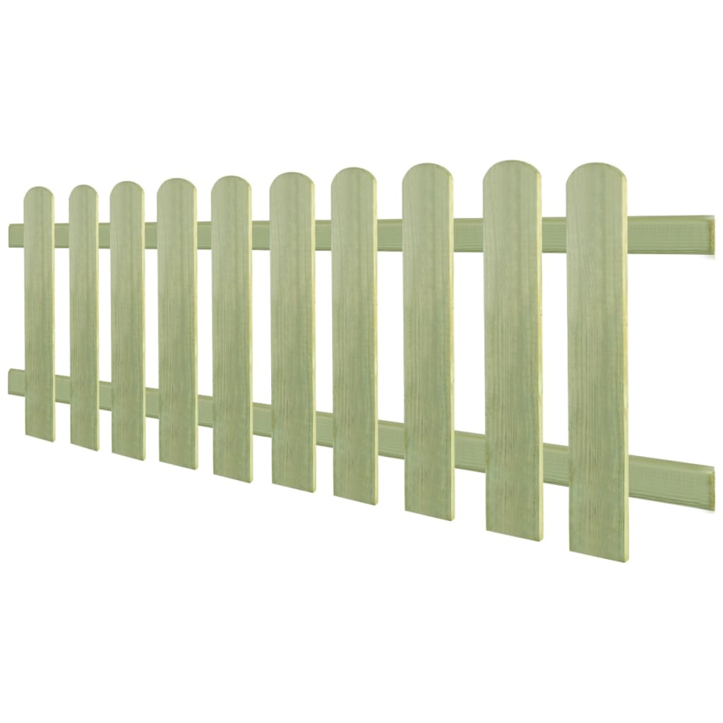 vidaXL Gard din țăruși, 170 x 60 cm 6/9 cm, lemn de pin tratat