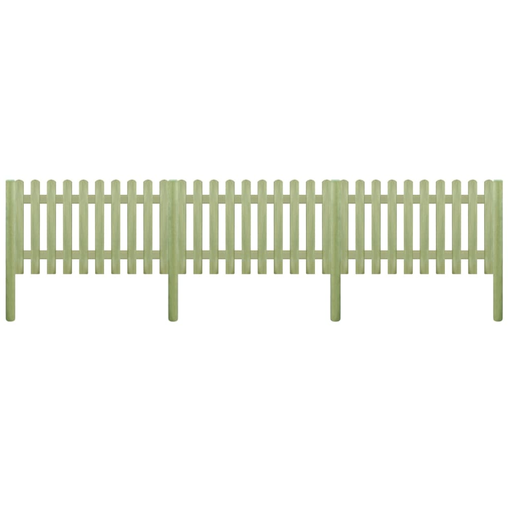 vidaXL Gard din scânduri 5,1 m 150 cm 6/9 cm lemn de pin tratat vidaXL