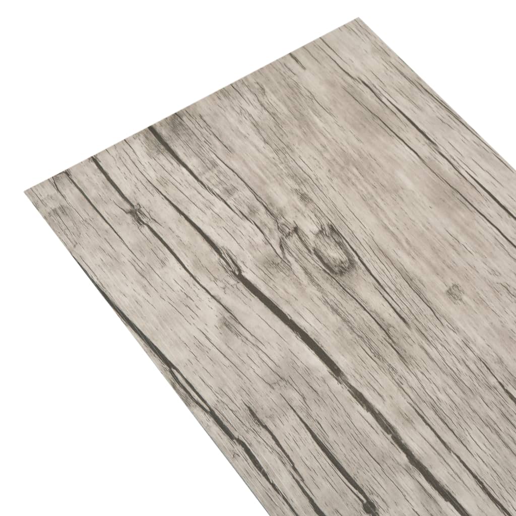 

vidaXL Vloerplanken 5,26 m² 2 mm PVC washed eiken