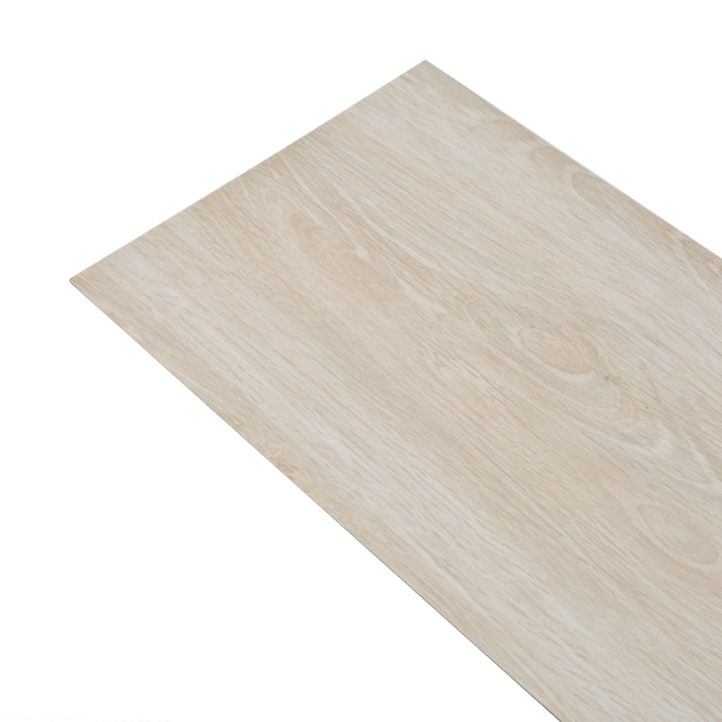 vidaXL Nesamolepiace podlahové dosky, PVC 5,26 m² 2 mm, biely dub