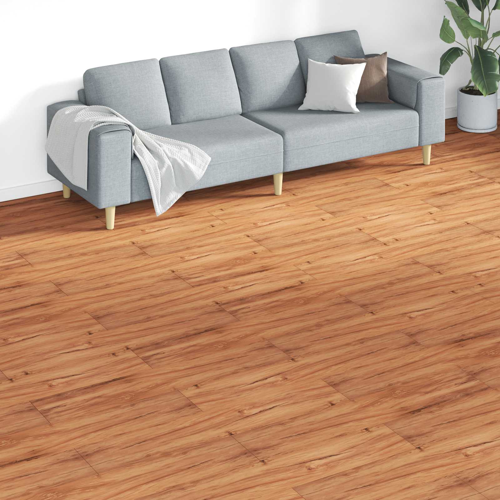 vidaXL Plăci de Pardoseală 18 pcs Maro 5,26 m² PVC