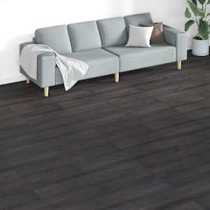 Podlahová prkna 18 pcs Tmavě šedá 5,26 m² PVC - obrázek 1