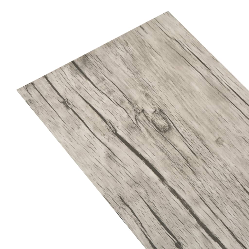 vidaXL Plăci pardoseală autoadezive stejar decolorat 5,02 m², 2 mm PVC