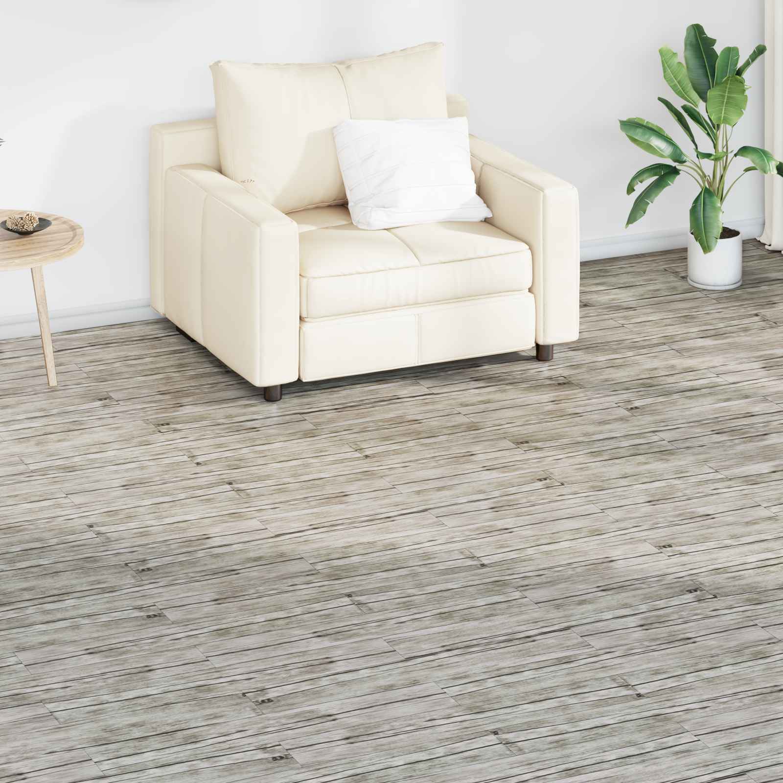 vidaXL Plăci de Pardoseală 5,02 m² 36 pcs PVC Stejar Spălat