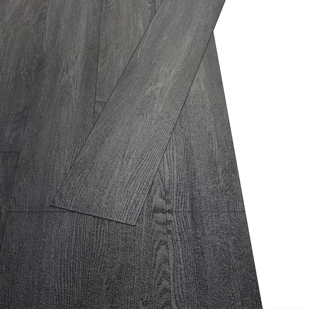 vidaXL Self-adhesive PVC Flooring Planks 54 ft2 0.08" Black and White