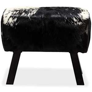 vidaXL スツール 本革製 60x30x50cm