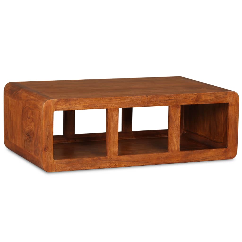 Konferenční stolek dřevěný masiv vzhled sheesham 90x50x30 cm