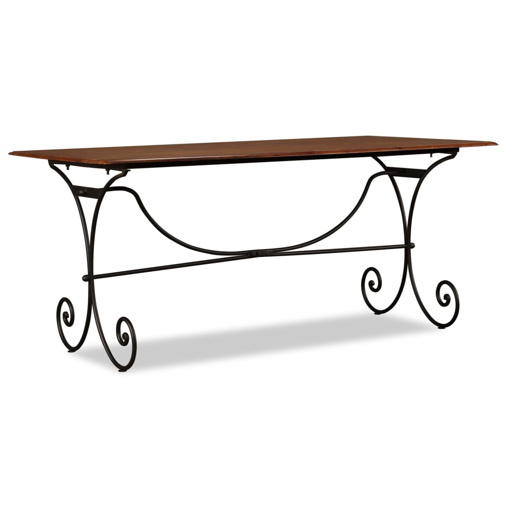 

vidaXL Eettafel 180x90x76 cm massief hout met sheesham afwerking