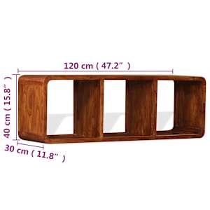 TV stolek masivní dřevo s medovým povrchem 120 x 30 x 40 cm - obrázek 11