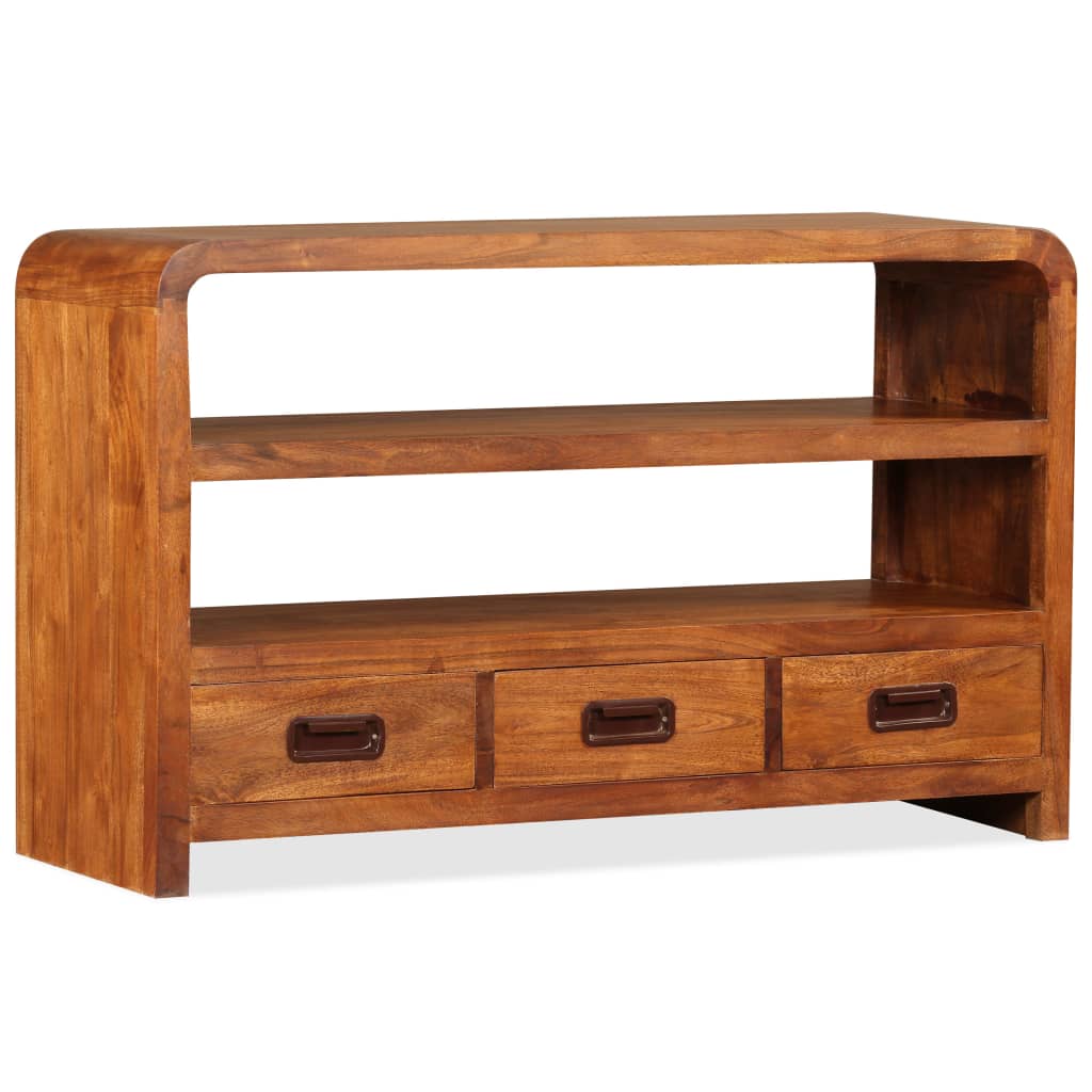

vidaXL Tv-meubel 90x30x55 cm massief hout met sheesham afwerking