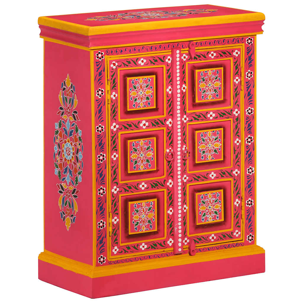 Wandkast handgeschilderd massief mangohout roze image 14