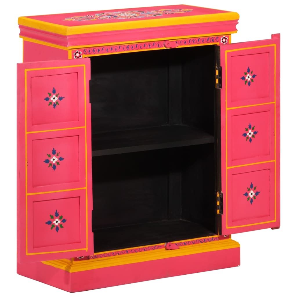 Thumbnail - vidaXL Sideboard Massivholz Mango Rosa Handbemalt