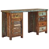 vidaXL Bureau 140x50x77 cm massief gerecycled hout