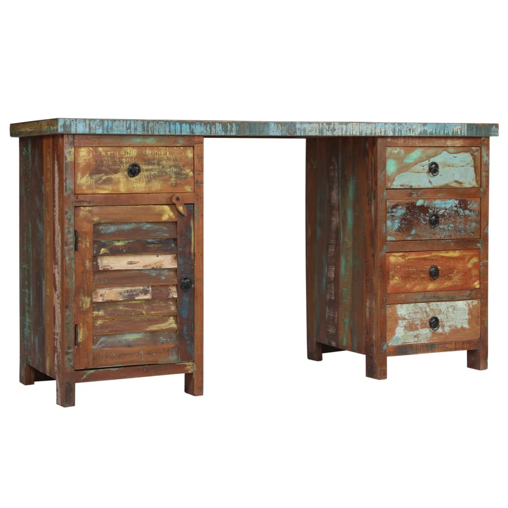 

vidaXL Bureau 140x50x77 cm massief gerecycled hout