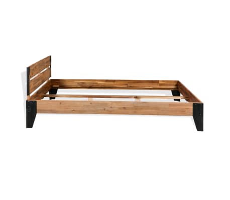 vidaXL Bed Frame Solid Acacia Wood Steel 180x200 cm 6FT Super King