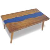 vidaXL Table basse Teck Résine 100 x 50 x 40 cm