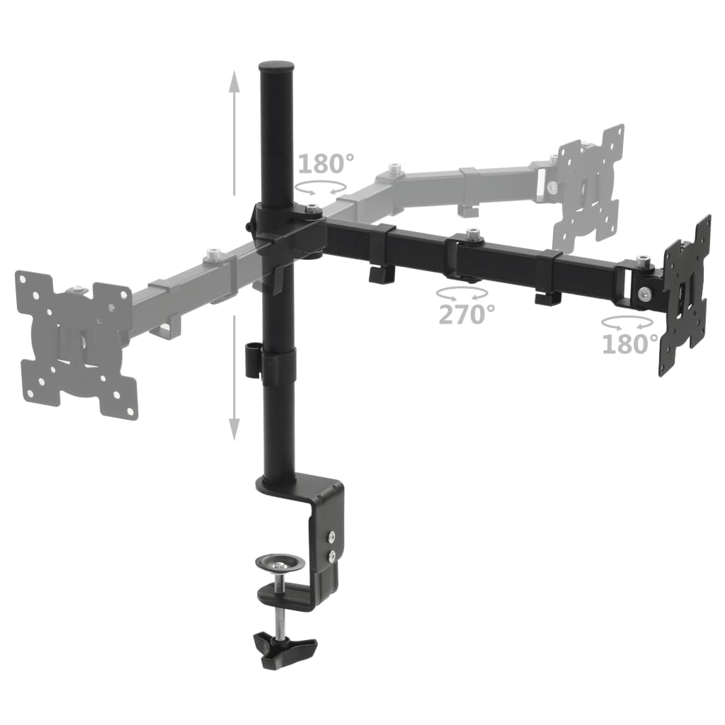 vidaXL Schermhouder 32" enkele arm in hoogte verstelbaar