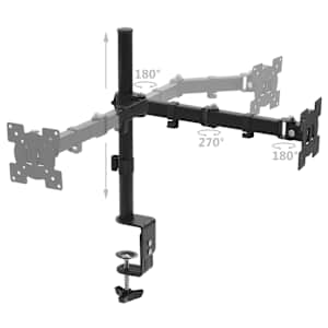 vidaXL Βάση Γραφείου Οθόνης 32'' Μονού Βραχίονα με Ρυθμιζόμενο Ύψος