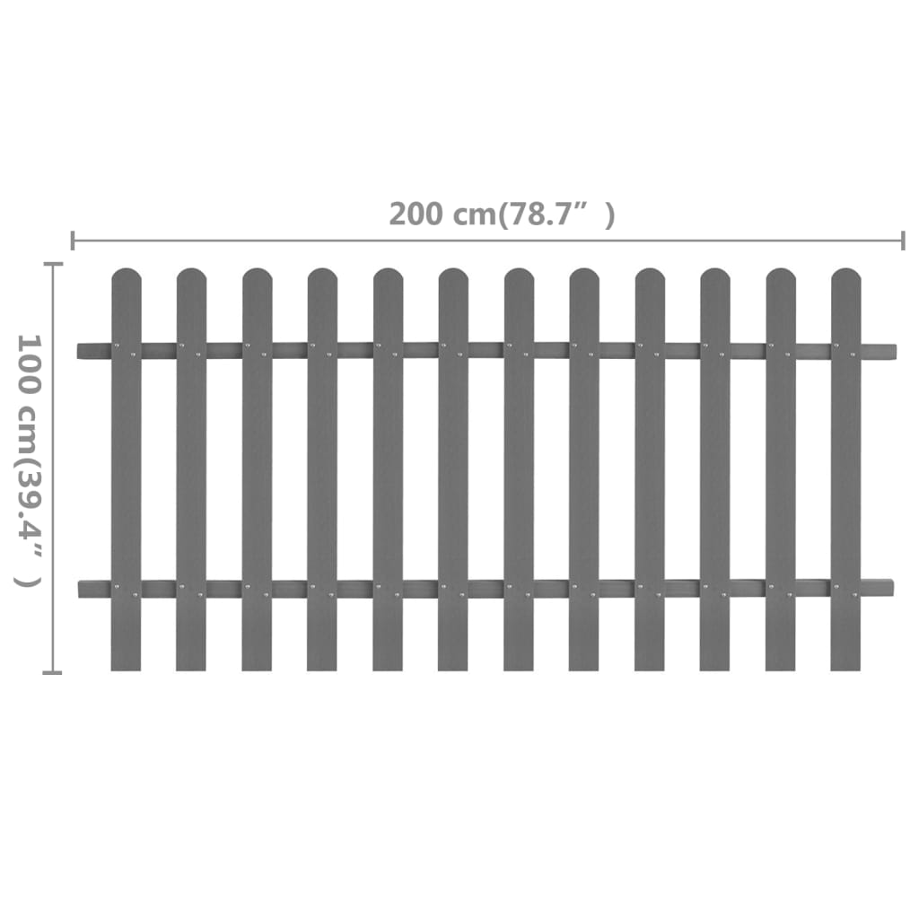  Latkový plot, WPC 200x100 cm