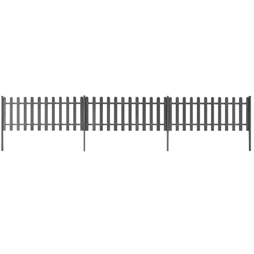 Staccionata con Montanti 3 pz in WPC 600×60 cm