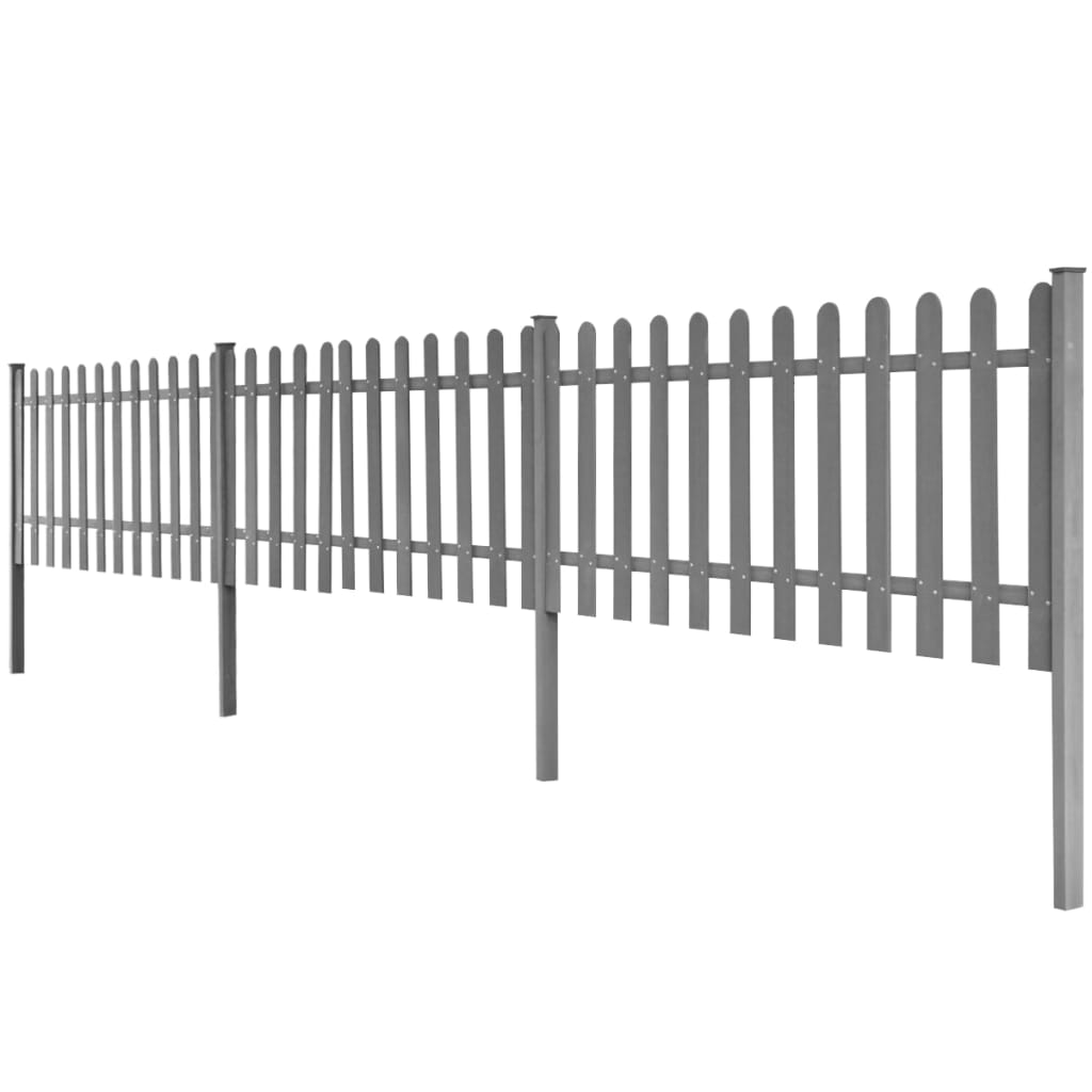 vidaXL Hek met palen 3 st 600x80 cm HKC