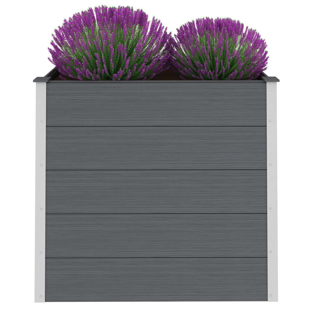 

vidaXL Plantenbak verhoogd 100x50x91 cm HKC grijs