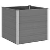 vidaXL Vaso/floreira de jardim WPC 100x100x91 cm cinzento