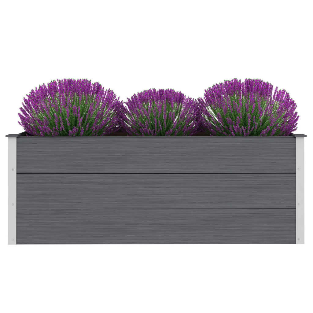 

vidaXL Plantenbak verhoogd 150x50x54 cm HKC grijs