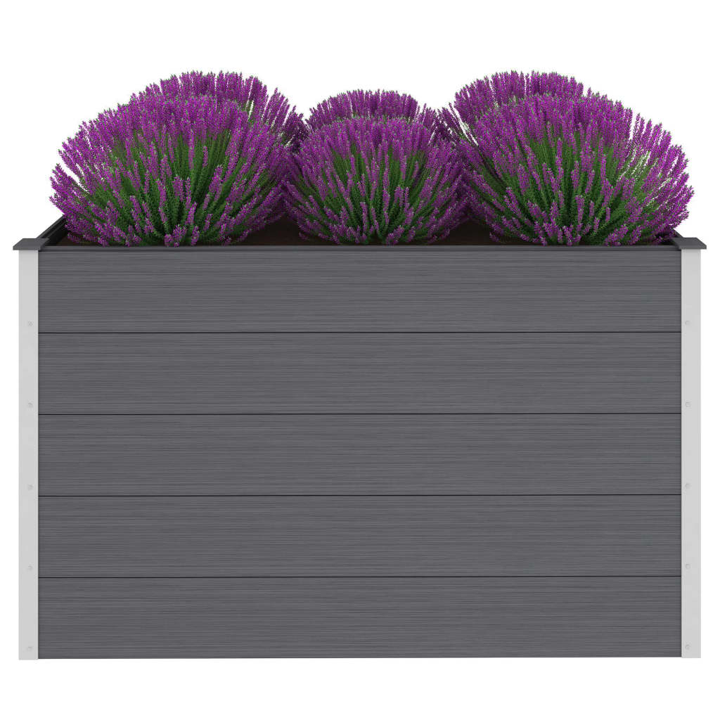 vidaXL Plantenbak verhoogd 150x100x91 cm HKC grijs afbeelding