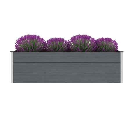 vidaXL Garden Raised Bed WPC 195x50x54 cm Grey