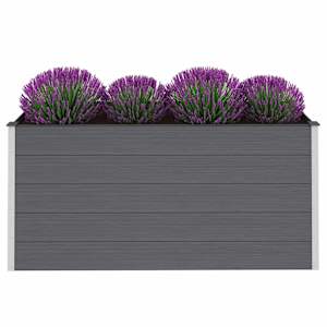 vidaXL Lovelis, pilkas, WPC, 195x50x91cm, aukštas
