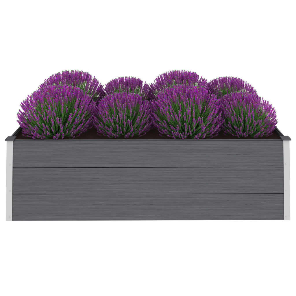 

vidaXL Plantenbak verhoogd 195x100x54 cm HKC grijs