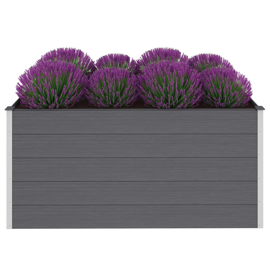 

vidaXL Plantenbak verhoogd 195x100x91 cm HKC grijs